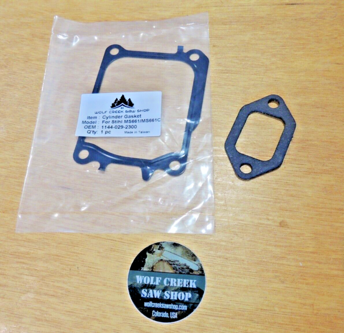 Cylinder gasket and exhaust/muffler gasket for Stihl MS661