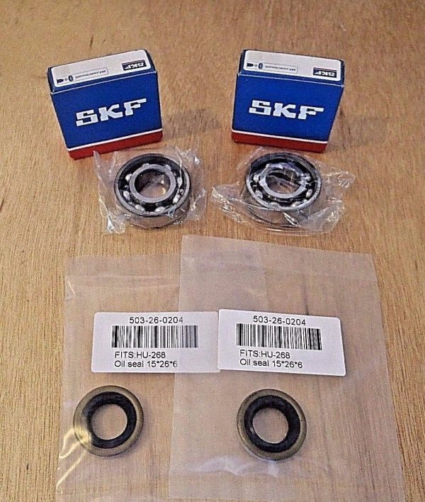 SKF Crank Crankshaft Bearings And Oil Seals For Husqvarna 61 268 272 ...