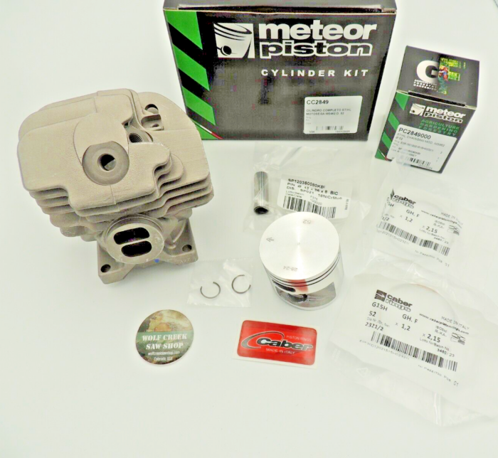 Meteor Nikasil cylinder piston kit for Stihl MS462 52mm NEW 1142 020 1201 Italy