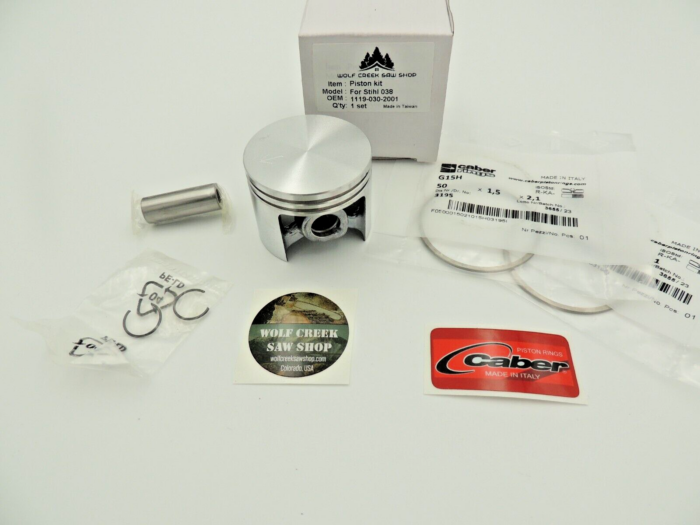 Piston kit with Caber rings for Stihl 038, 038 Super 50mm