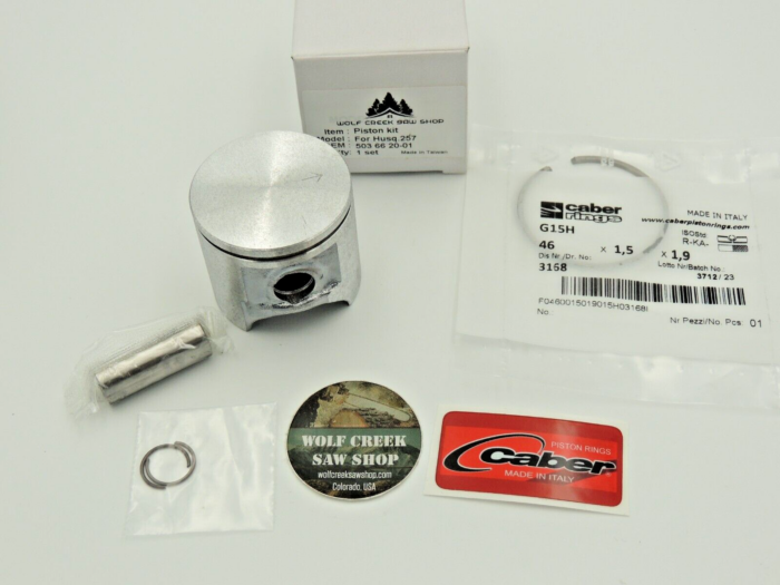 Piston kit with Caber ring for Husqvarna 257 46mm